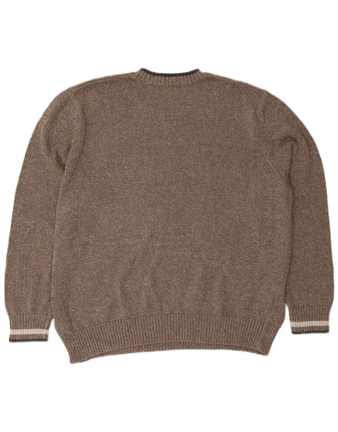 Eddie Bauer Ανδρικό πουλόβερ με λαιμόκοψη 2XL καφέ βαμβακερό