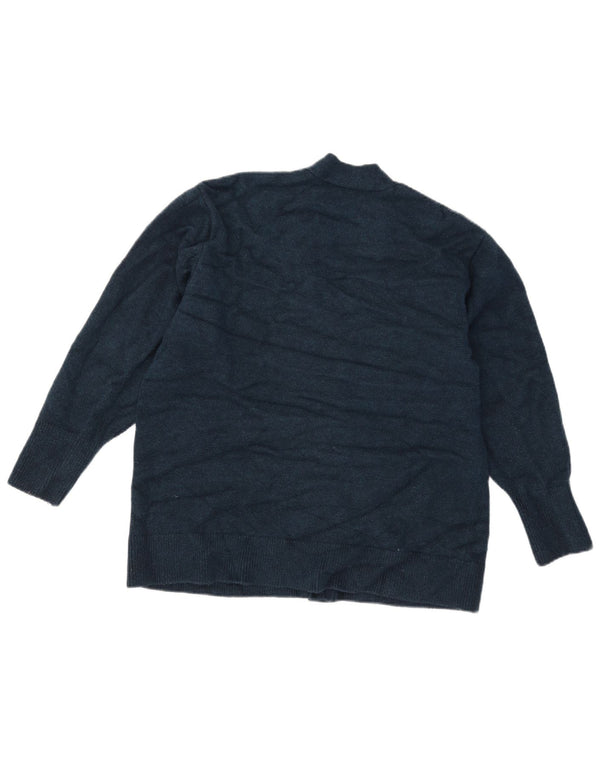 Zara Γυναικεία Ζακέτα UK 16 Large Navy Blue Acrylic