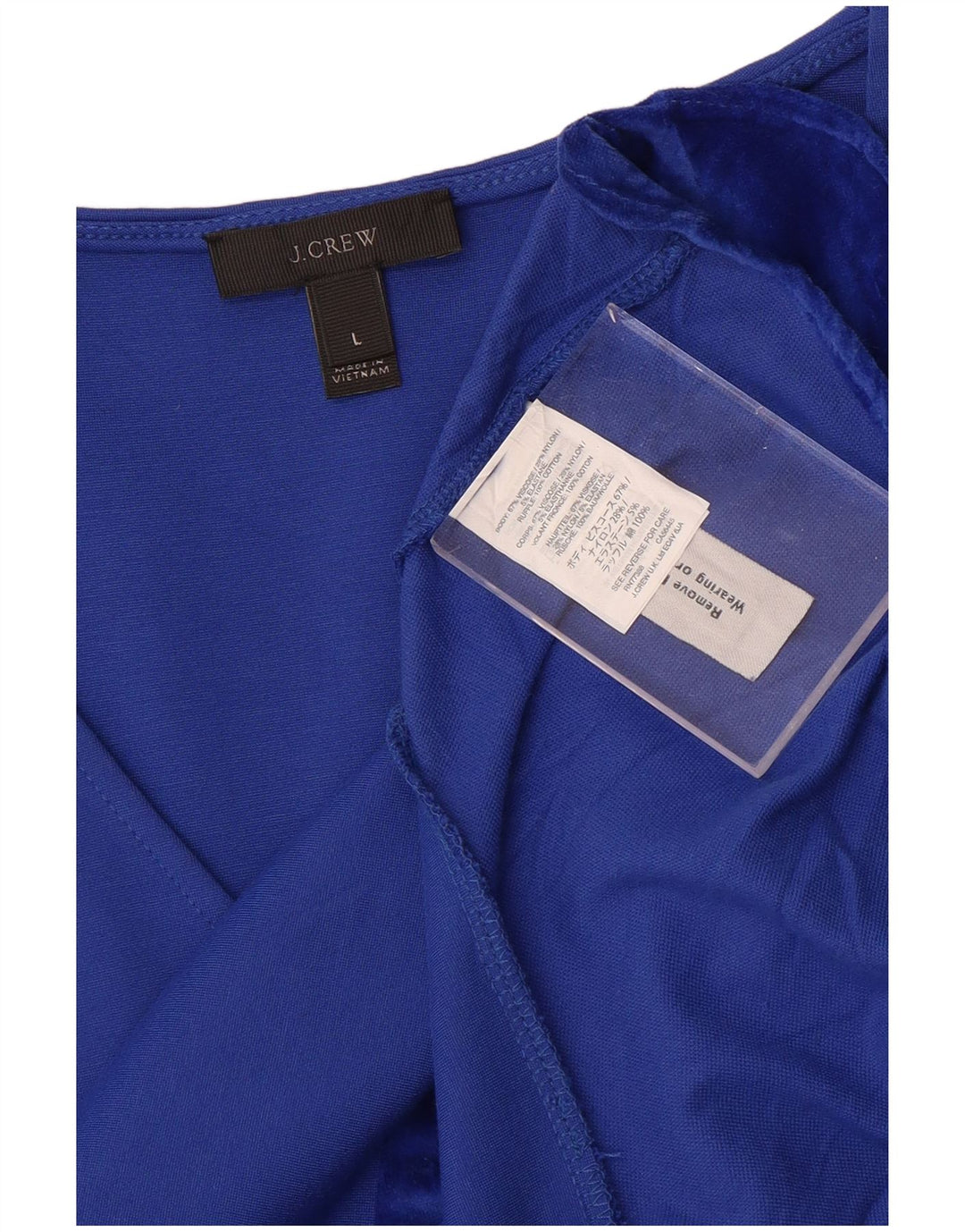 J. CREW Γυναικεία Αμάνικη Μπλούζα Τοπ UK 14 Μεγάλη μπλε βισκόζη