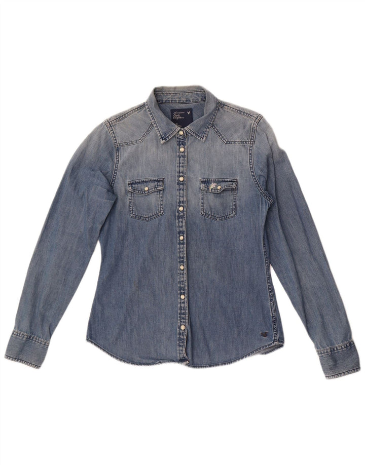 American Eagle Outfitters Γυναικείο τζιν πουκάμισο UK 14 Medium Blue