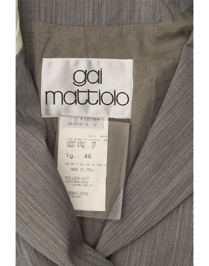 Gai Mattiolo Γυναικείο σακάκι με 4 κουμπιά σακάκι UK 16 Large Grey Colourblock
