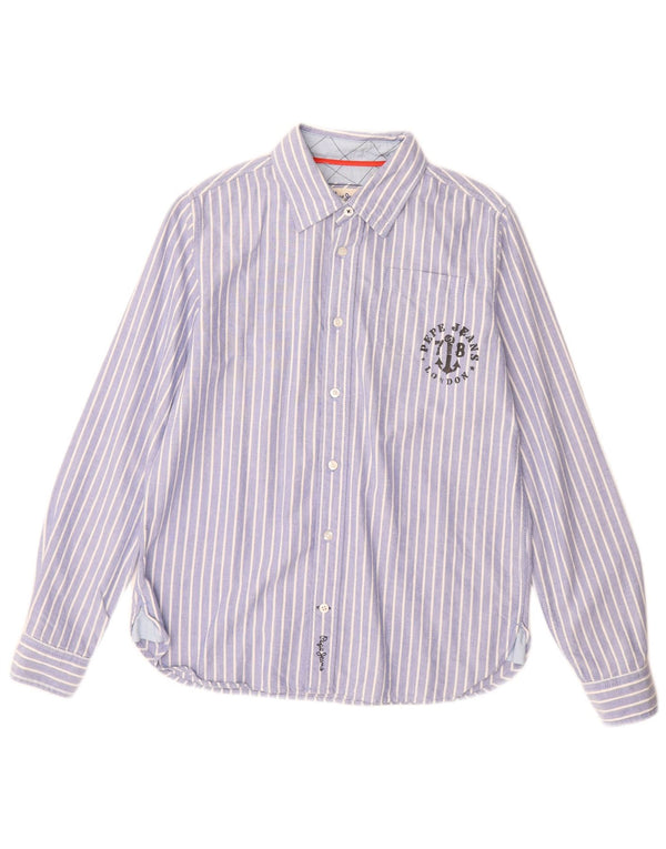 Πουκάμισο PEPE Jeans Boys 13-14 Years Blue ριγέ βαμβακερό