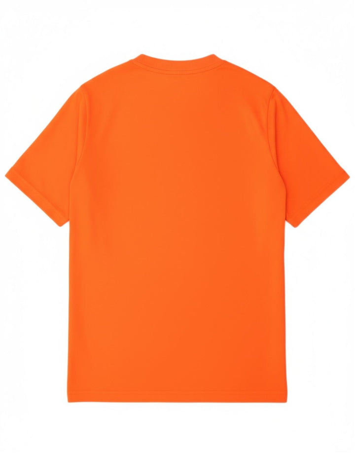 ADIDAS Boys Climalite T-Shirt Top 11-12 Years Orange Polyester