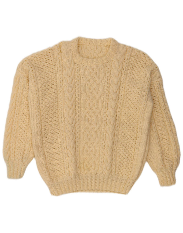 Γυναικείο πουλόβερ με λαιμόκοψη VINTAGE UK 14 Large Off White