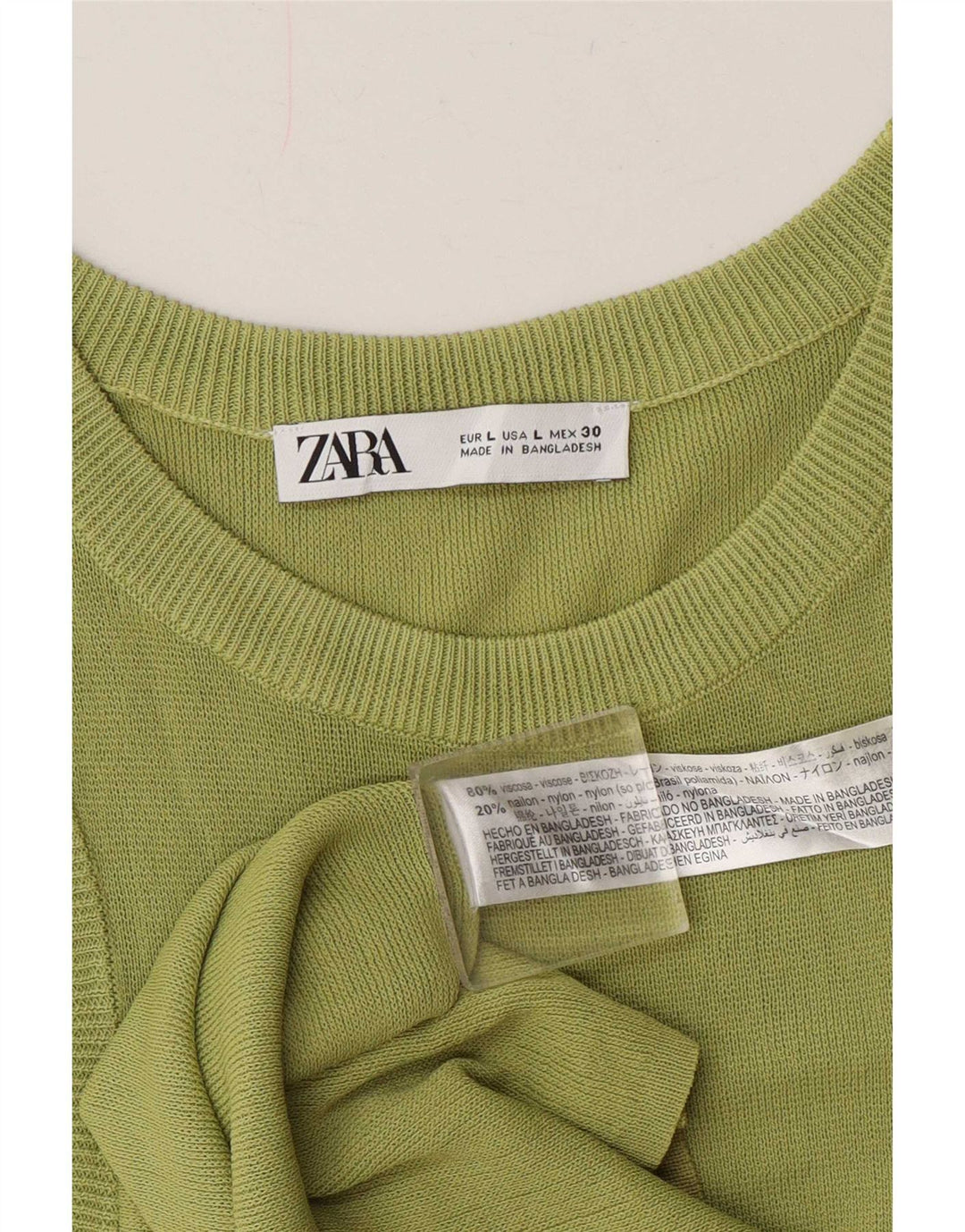 Zara Γυναικείο Γιλέκο Τοπ UK 14 Μεγάλη Πράσινη Βισκόζη