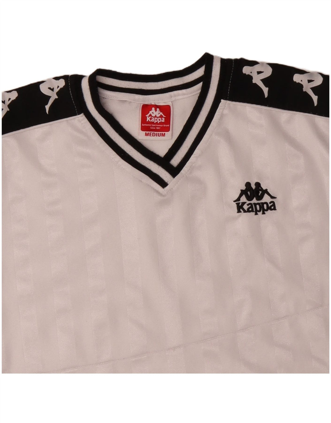 Ανδρικό γραφικό T-shirt KAPPA Top Medium White Colourblock Polyester