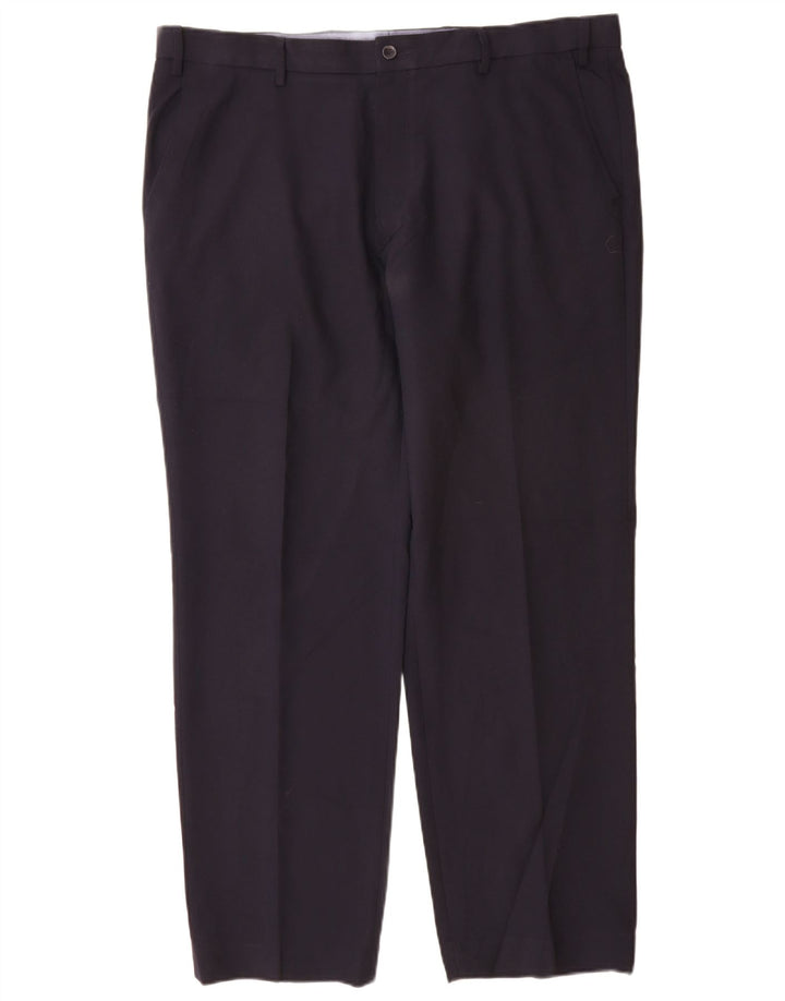 Marks & Spencer Ανδρικό παντελόνι Chino με κανονική εφαρμογή W40 L31 Navy Blue Polyester