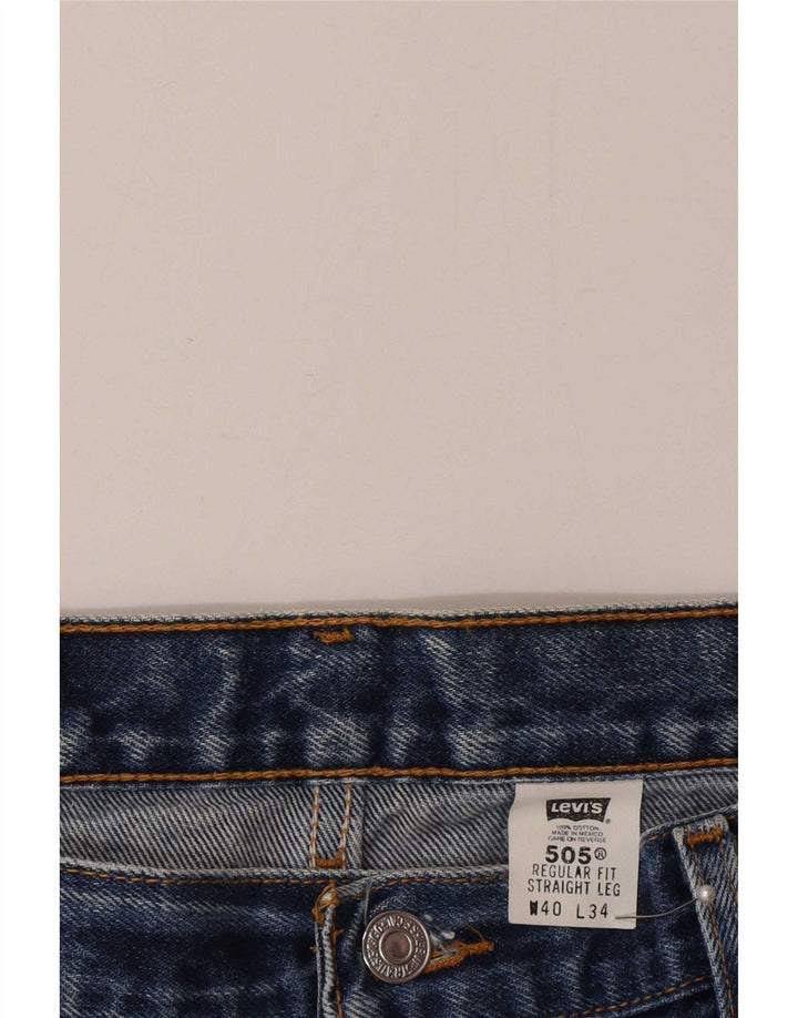 Levi's Mens 505 Regular Fit Straight Jeans W40 L34 Μπλε βαμβακερό
