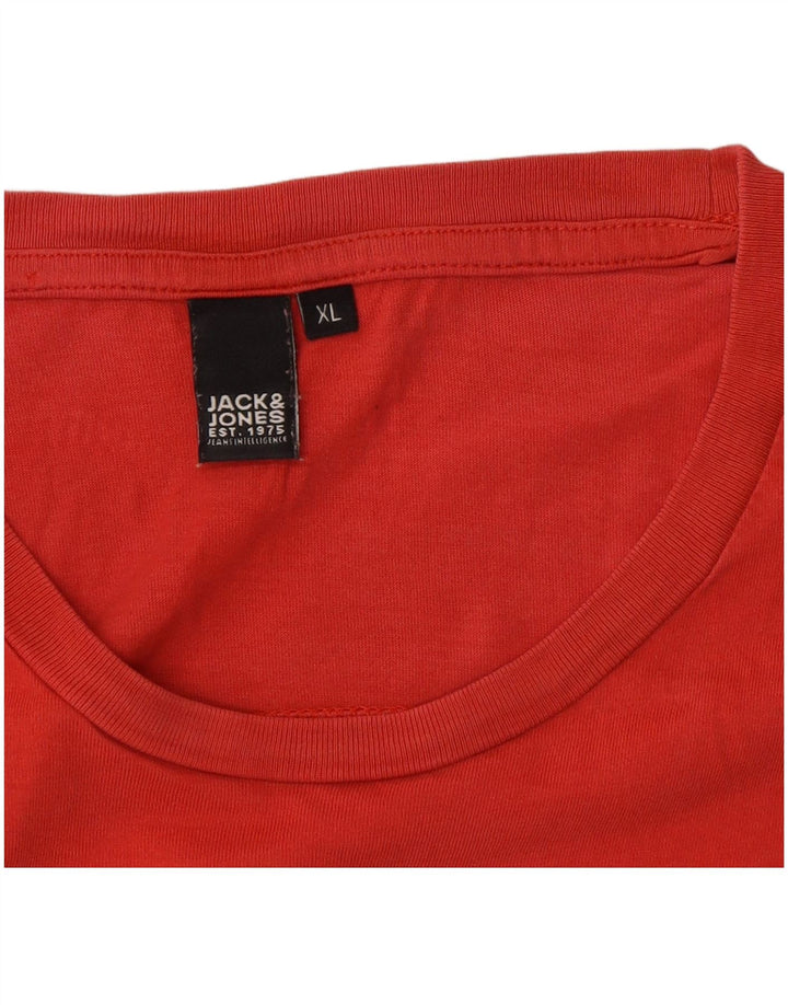 Jack & Jones Ανδρικό γραφικό T-Shirt Top XL Red