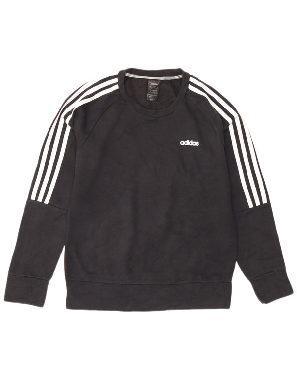 Adidas Γυναικείο Φούτερ Jumper UK 8/10 Μικρό μαύρο βαμβακερό
