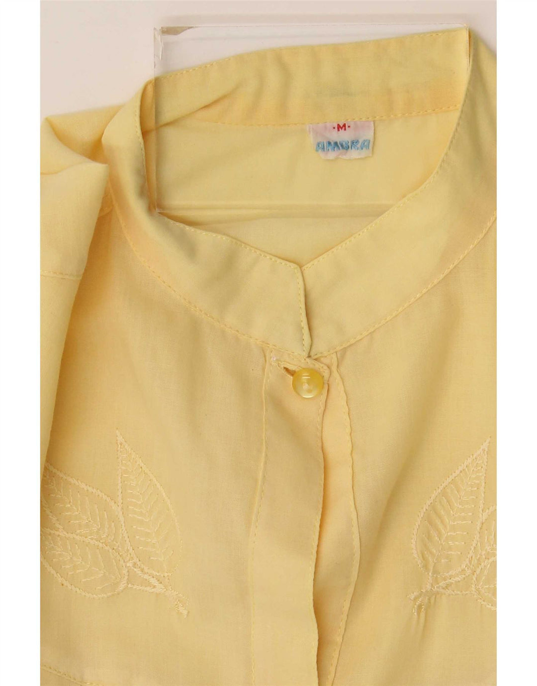 Γυναικείο κοντομάνικο πουκάμισο Ambra Μπλούζα UK 14 Medium Yellow Polyester