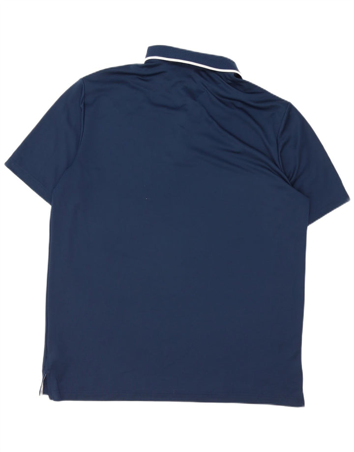 Ανδρικό μπλουζάκι πόλο ADIDAS XL Navy Blue Polyester