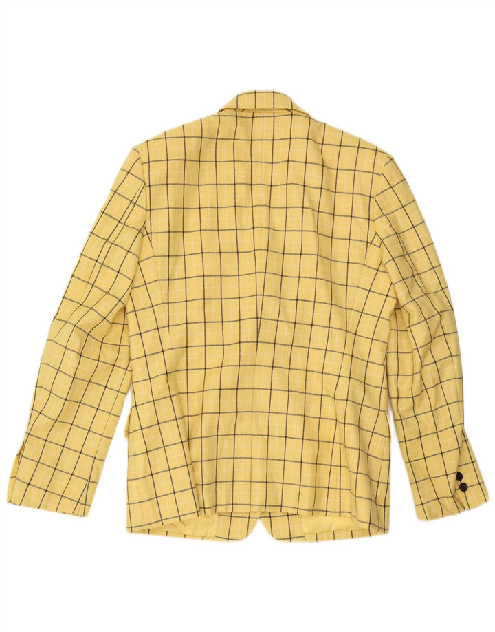 Oliver By Valentino Γυναικείο τζάκετ 3 κουμπιών Blazer IT 46 Μεγάλο κίτρινο καρό