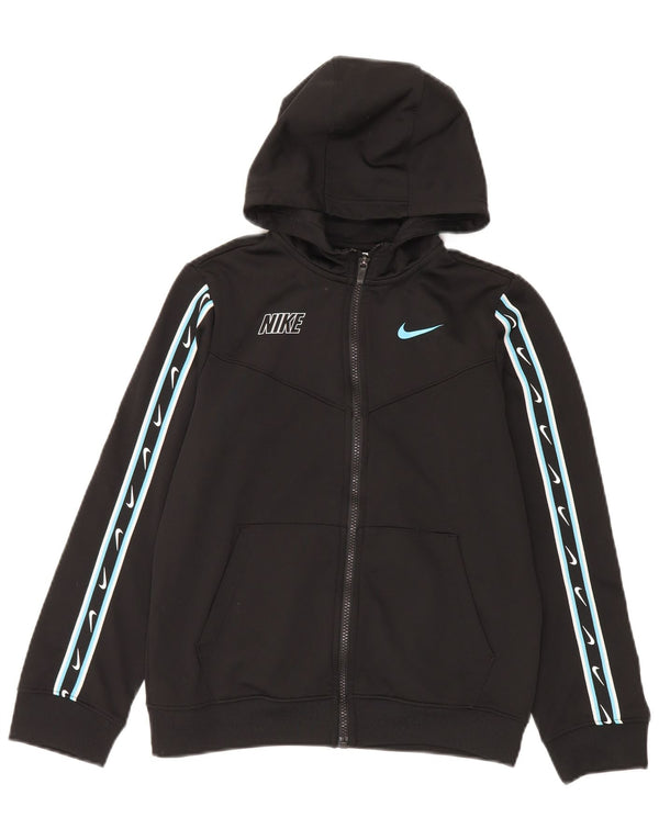 Γραφικό πουλόβερ Nike Boys Dri Fit με κουκούλα 12-13 ετών, μαύρο