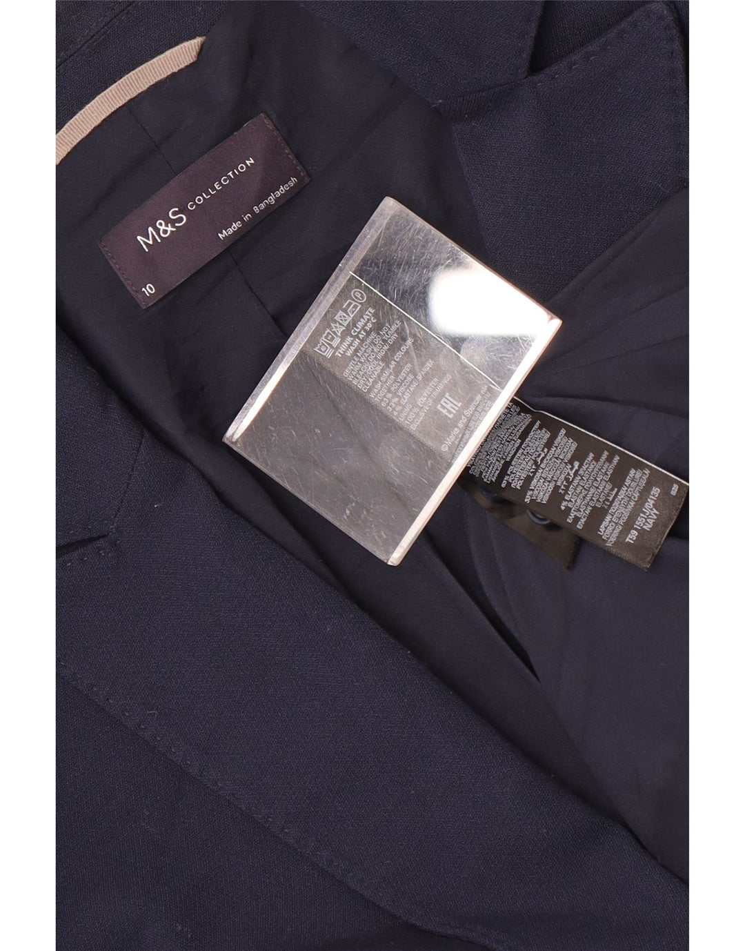 Marks & Spencer Γυναικείο Μπουφάν 1 Κουμπί Blazer UK 10 Small Navy Blue