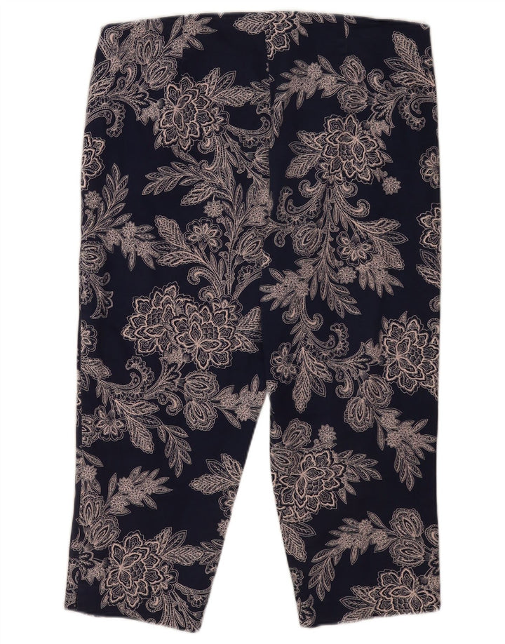 Marks & Spencer Γυναικεία Abstract Pattern Παντελόνι Capri UK 16 Large W34 L19