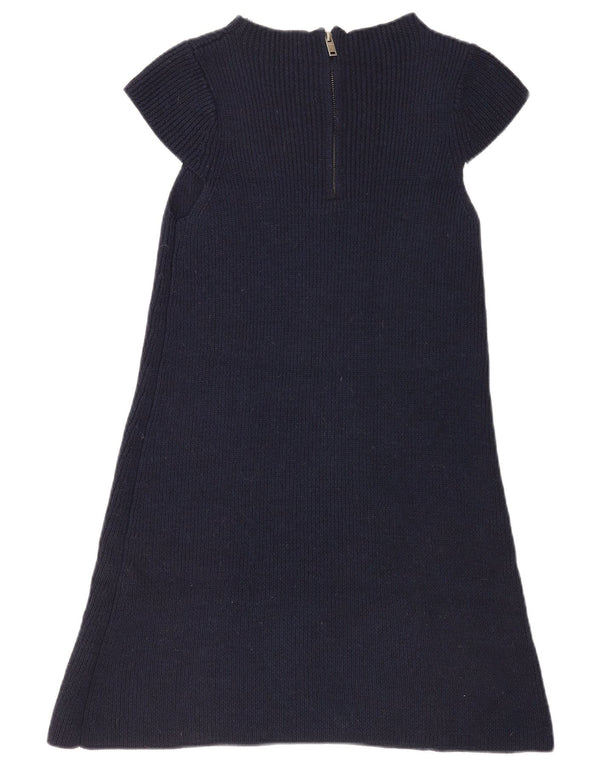 Γυναικείο κοντομάνικο φόρεμα Cos UK 8 Small Navy Blue Wool
