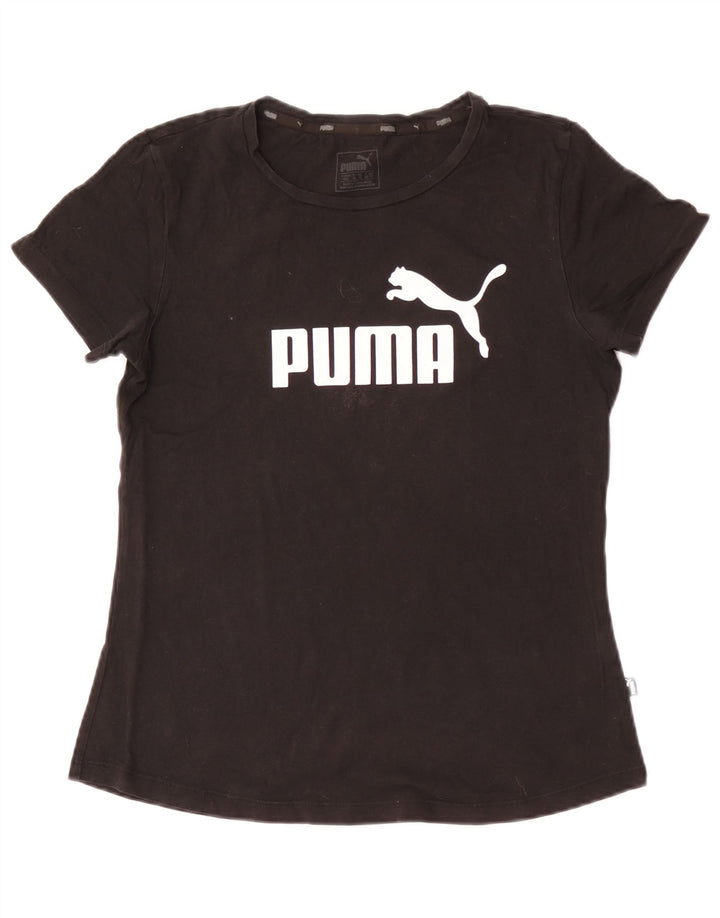 Γυναικείο γραφικό μπλουζάκι Puma Top UK 12 Medium Black