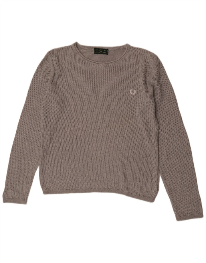 Ανδρικό πουλόβερ Fred Perry Boat Neck Jumper XL Γκρι βαμβακερό