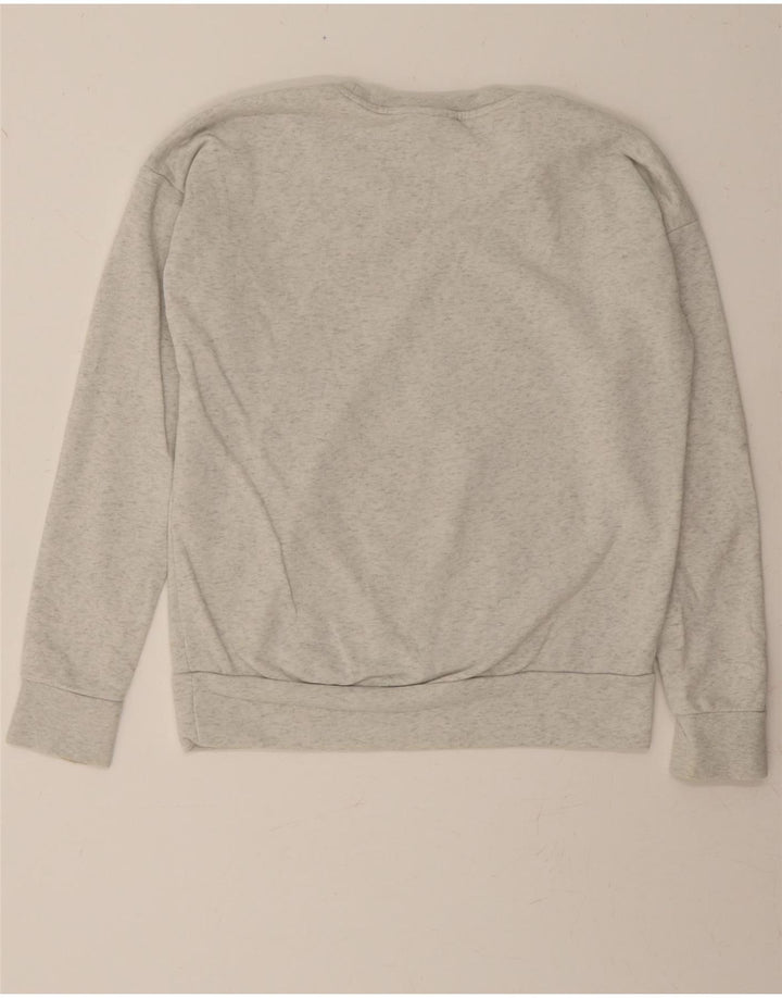 ADIDAS Womens Graphic Sweatshirt Jumper UK 16 Large Grey Vintage Adidas and Second-Hand Adidas from Messina Hembry 