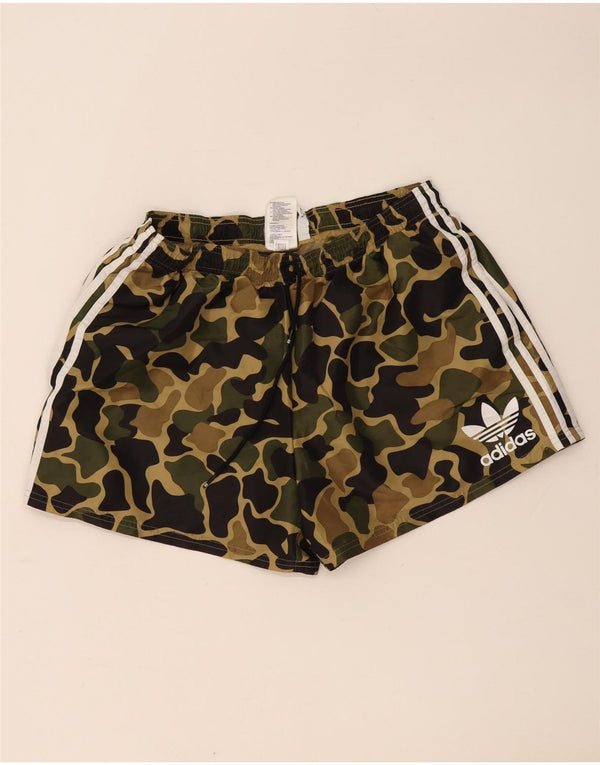 Adidas Mens Sport Shorts XL Khaki Camouflage Polyester