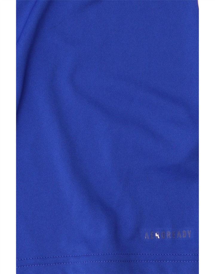 Adidas Ανδρικό T-Shirt Aeroready Top Small Blue Colourblock Πολυεστέρας