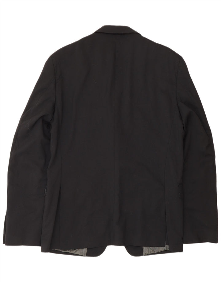 Calvin Klein Ανδρικό σακάκι με 2 κουμπιά σακάκι IT 52 XL Μαύρο παρθένο μαλλί