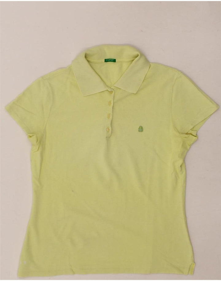BENETTON Womens Polo Shirt UK 14 Medium Green Vintage Benetton and Second-Hand Benetton from Messina Hembry 