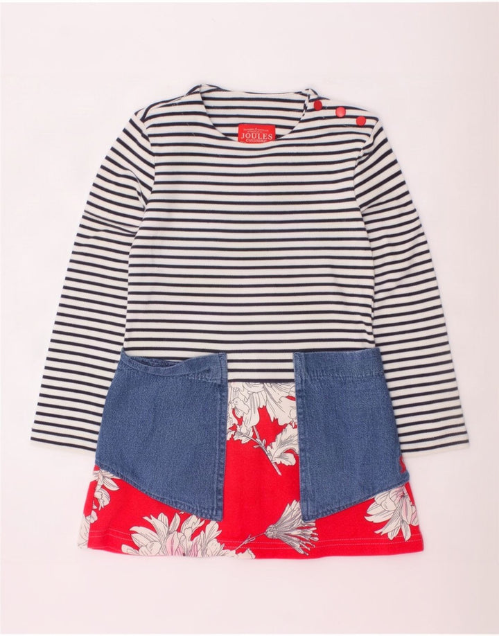 Joules Girls Graphic Basic Φόρεμα 2-3 ετών Πολύχρωμο ριγέ