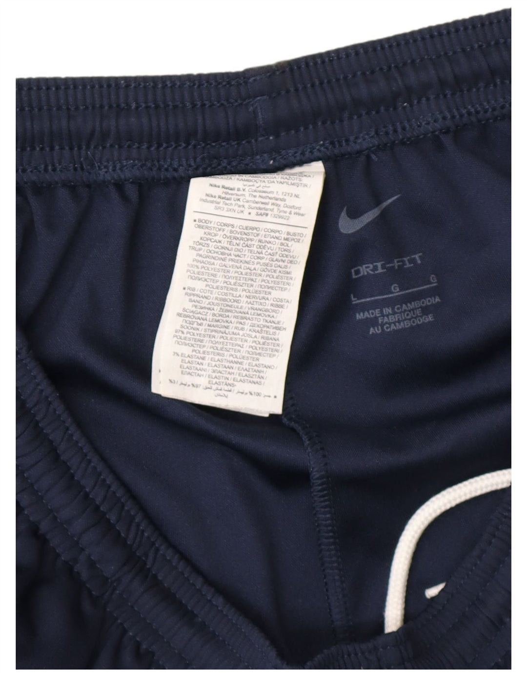 Γυναικεία φόρμα Nike Dri Fit Παντελόνια UK 14 Large Navy Blue Polyester