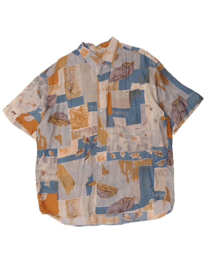 Vintage Ανδρικό πουκάμισο Abstract Pattern Μέγεθος 43/44 XL Πολύχρωμο