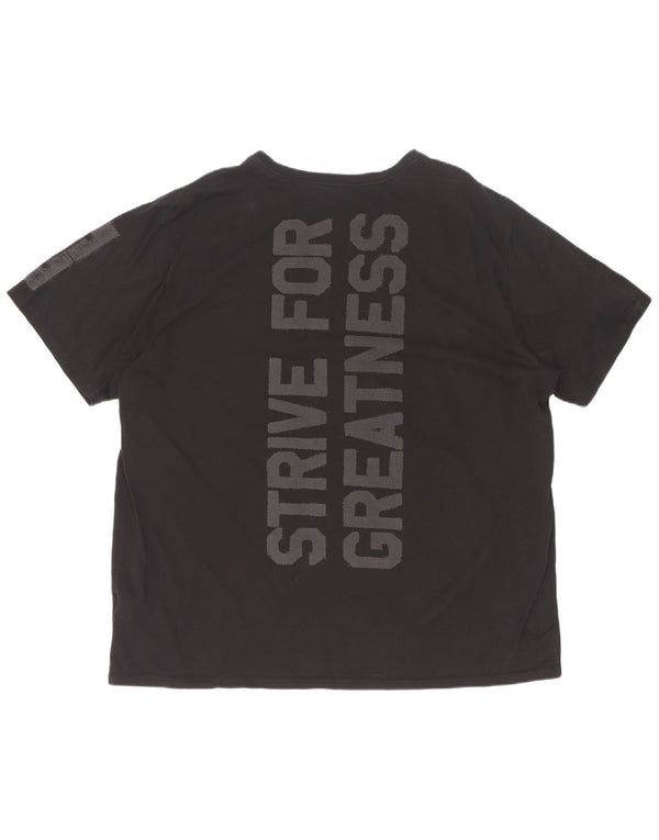 Nike Mens Dri Fit T-Shirt Top 2XL Black Cotton