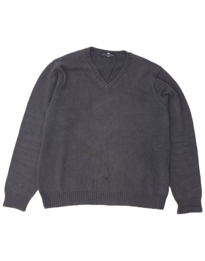 Ανδρικό πουλόβερ Marks & Spencer Μπλε Harbor με V-Neck Jumper Medium Navy Blue