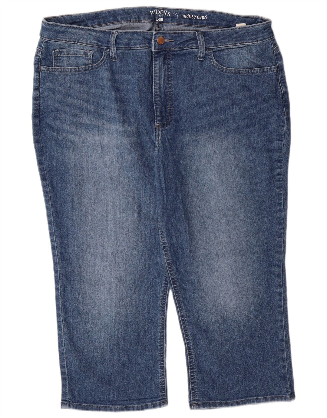 Lee Γυναικείο ψηλόμεσο Capri Jeans US 18 2XL W40 L20 Μπλε βαμβακερό