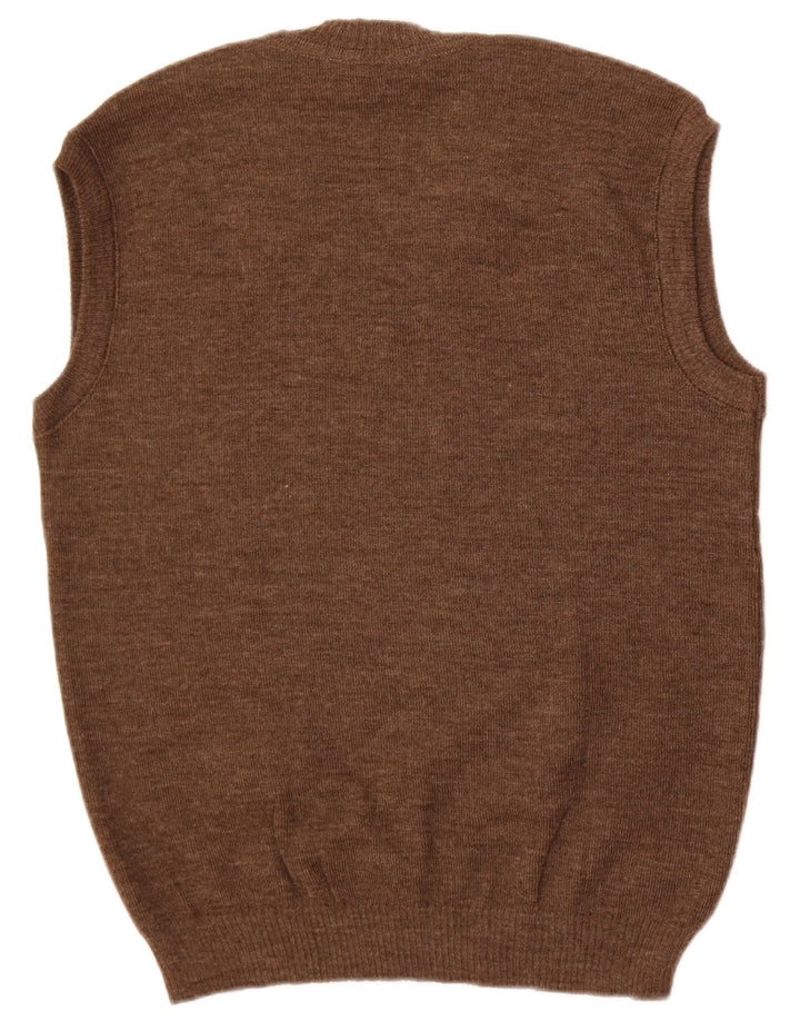 Strickmoden Ανδρικό γιλέκο Tank Top EU 54 XL Καφέ μαλλί