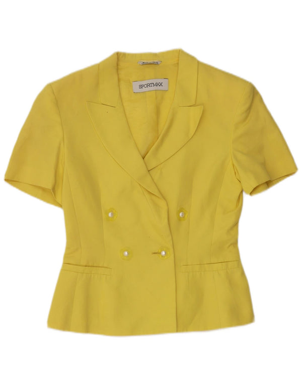 Sportmax Γυναικείο κοντομάνικο σακάκι UK 10 Small Yellow