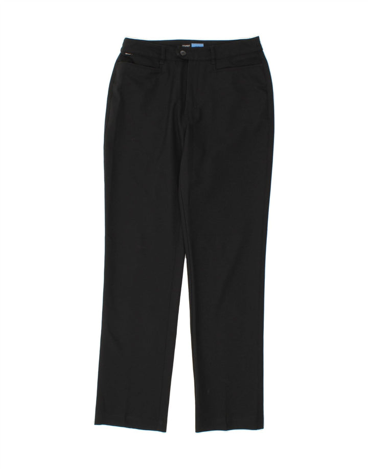 ESPRIT Womens Straight Suit Trousers UK 14 Large W32 L32 Black Polyester Vintage Esprit and Second-Hand Esprit from Messina Hembry 