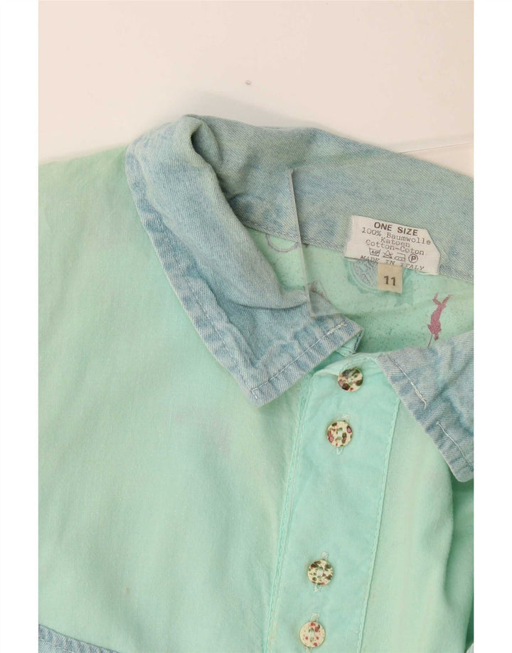 Ανδρικό γραφικό πουλόβερ Chewan πουκάμισο One size Turquoise Colourblock