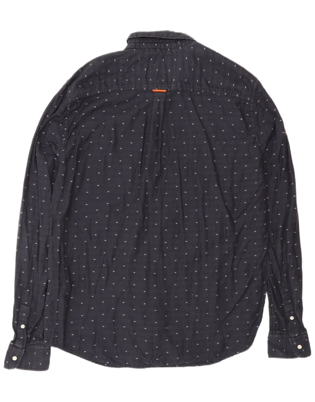 Ανδρικό πουκάμισο με κανονική εφαρμογή SUPERDRY XL Βαμβακερό σε μπλε ναυτικό χρώμα