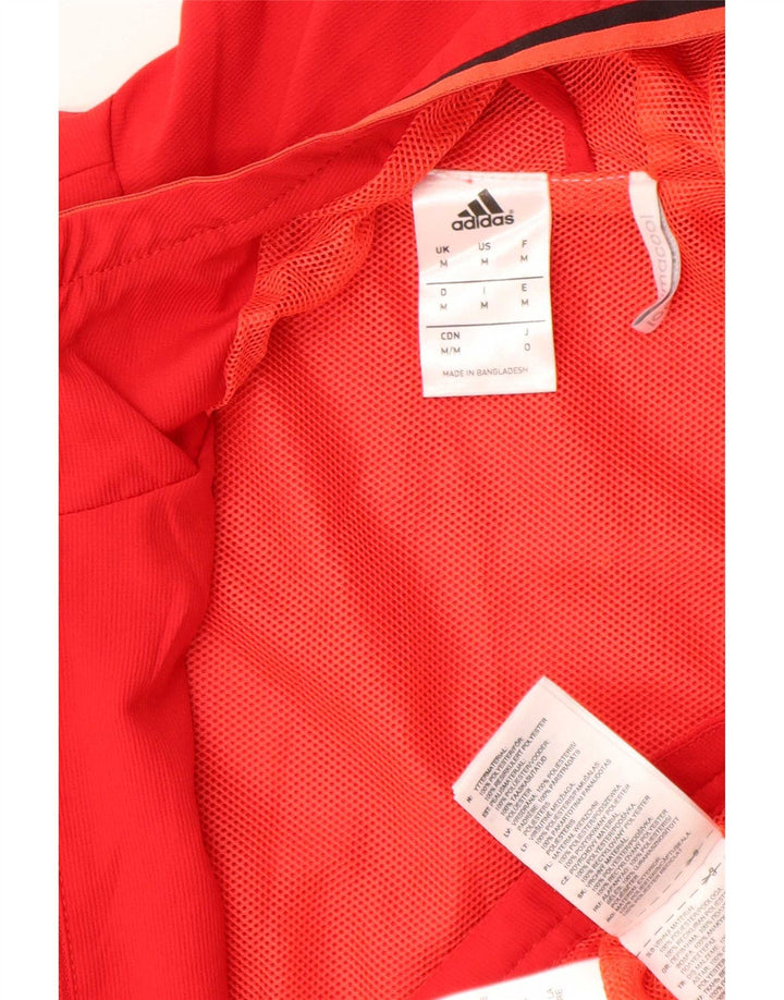 Adidas Ανδρικό Climacool Graphic Hooded Rain Jacket UK 38 Medium Red Polyester