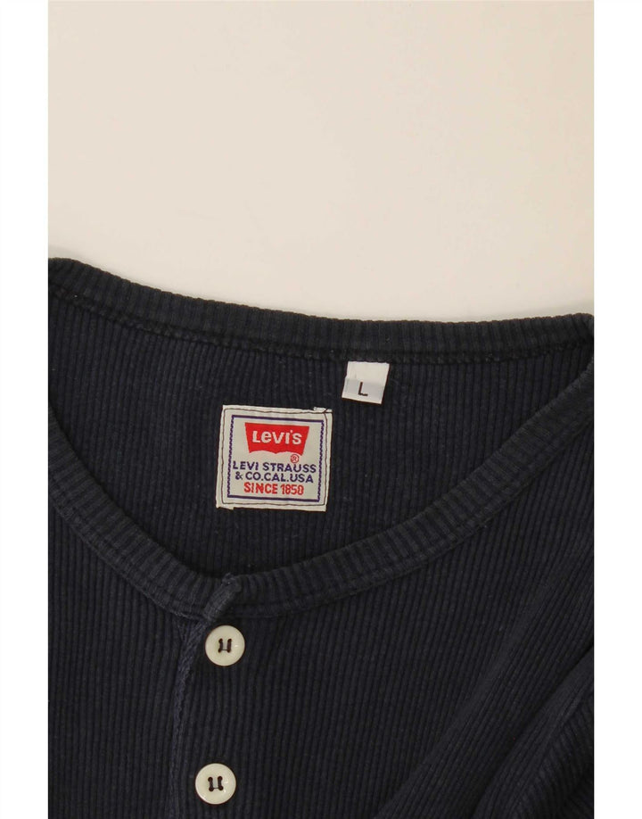 Γυναικείο T-Shirt Levi's Top UK 14 Large Navy Blue