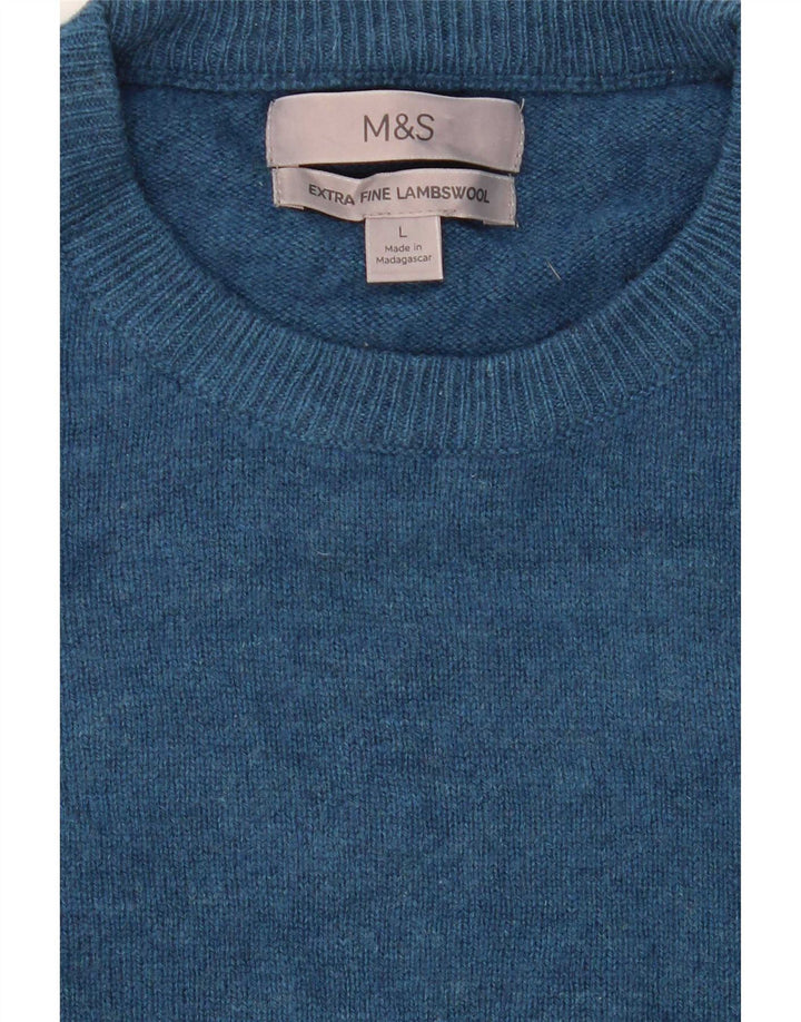 Ανδρικό πουλόβερ με λαιμόκοψη Marks & Spencer Ανδρικό Μαλλί αρνιού