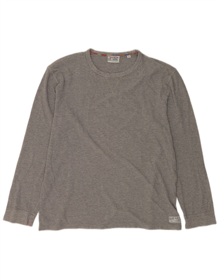 Μακρυμάνικο ανδρικό τοπ SCOTCH & SODA 2XL Γκρι βαμβακερό