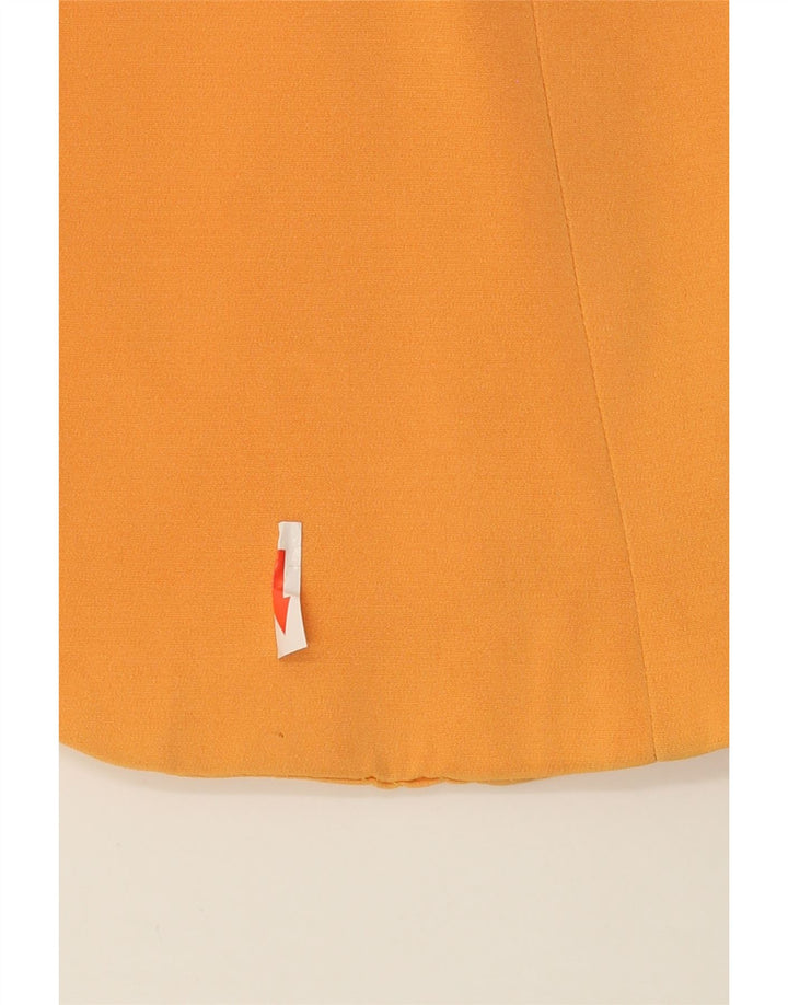 Vintage Γυναικείο Μπουφάν Blazer 1 Κουμπιού IT 44 Medium Orange Acetate