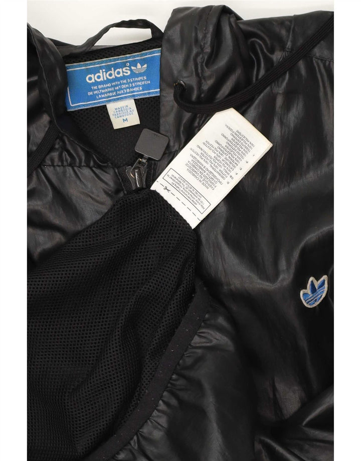 Adidas Ανδρικό μπουφάν βροχής με κουκούλα UK 38 Medium Μαύρο Πολυεστέρας