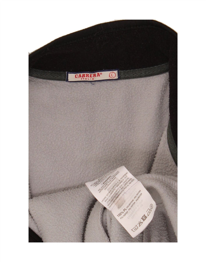 CARRERA Mens Zip Neck Fleece Jumper Large Grey Polyester Vintage Carrera and Second-Hand Carrera from Messina Hembry 