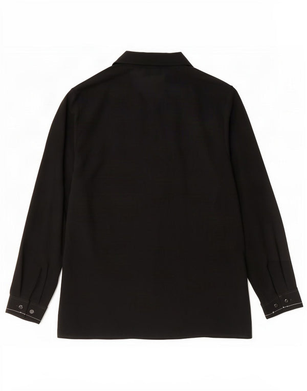 Marks & Spencer Γυναικείο πουκάμισο St. Michael Graphic Μπλούζα UK 14 Large Μαύρο