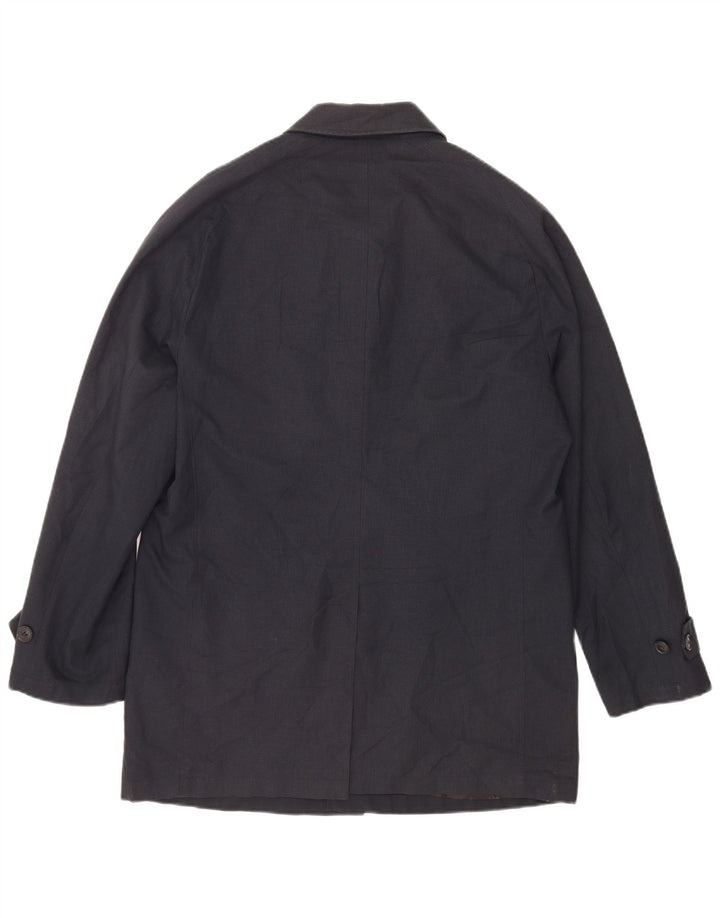 Ανδρικό πανωφόρι Marks & Spencer UK 38 Medium Navy Blue Houndstooth Πολυεστέρας