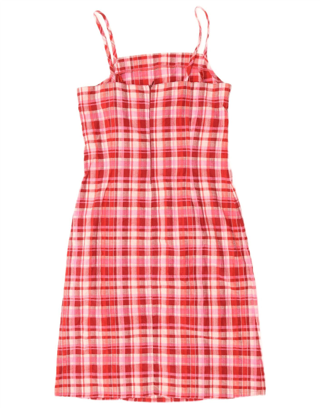 VINTAGE Γυναικείο Slip Dress UK 10 Small Pink Check