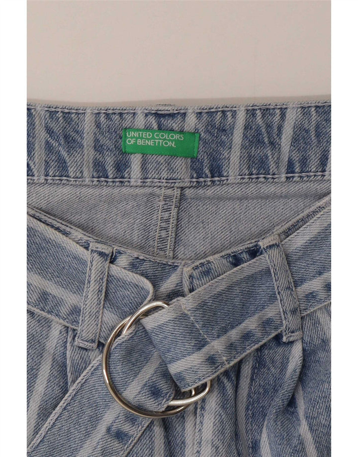 Γυναικεία Τζιν Φούστα Benetton W26 Μικρή Μπλε Ριγέ